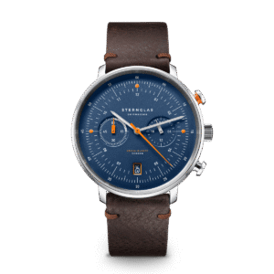 HAMBURG Chrono dunkelblau silber / Vintage 20 mokka