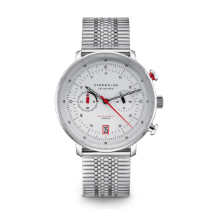 HAMBURG Chrono silber-satiniert silber / SuperSlim Metallarmband 20 silber