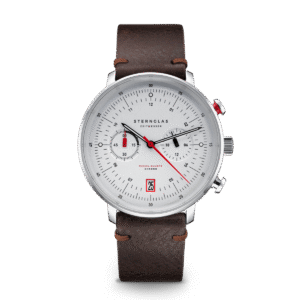 Hamburg Chrono silber-satiniert silber / Vintage 20mokka