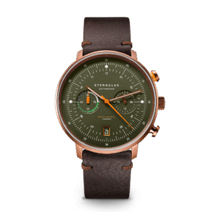 HAMBURG Chrono dunkelgrün bronze / Vintage 20 mokka