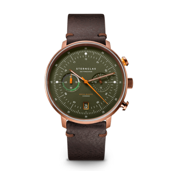 HAMBURG Chrono dunkelgrün bronze / Vintage 20 mokka