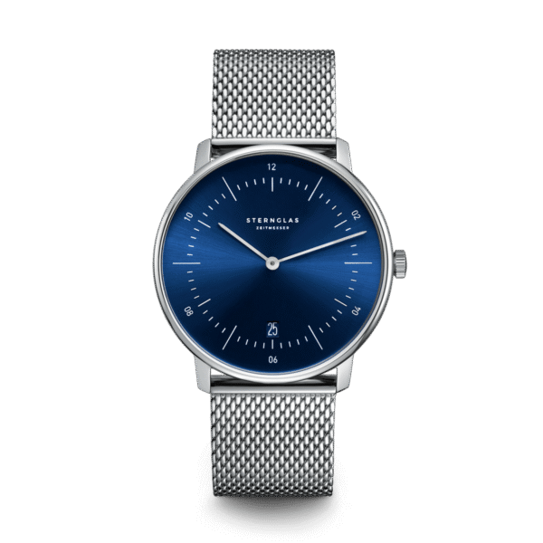 NAOS Sonnenschliff blau silber / Milanaise silber
