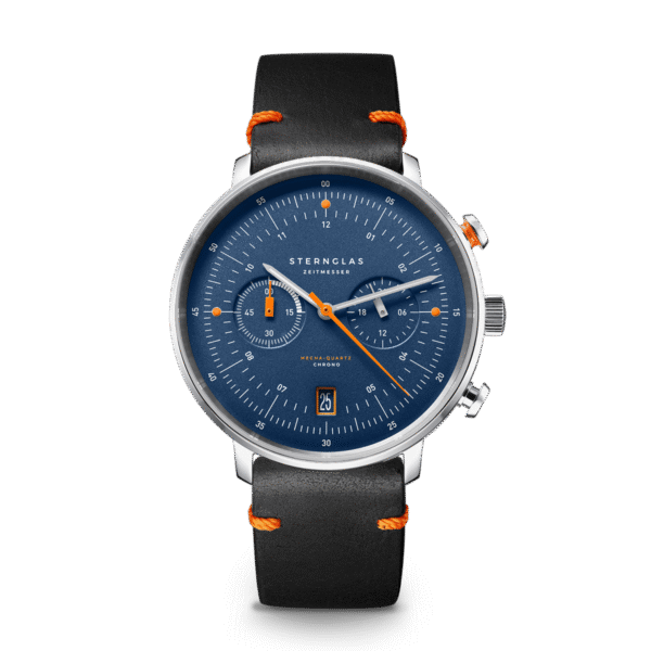 HAMBURG Chrono dunkelblau silber / Editionsband 20 Küste nero orange